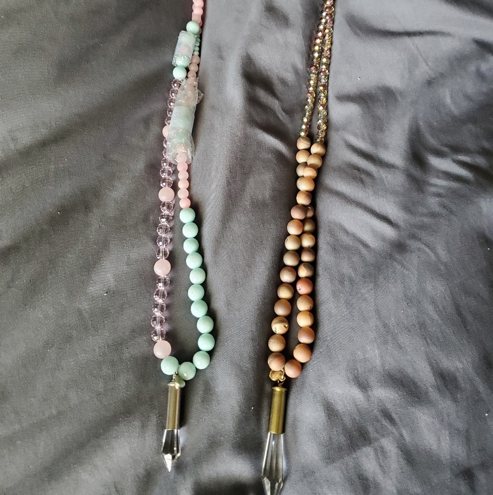 Brand new custom chandelier and bullet necklaces